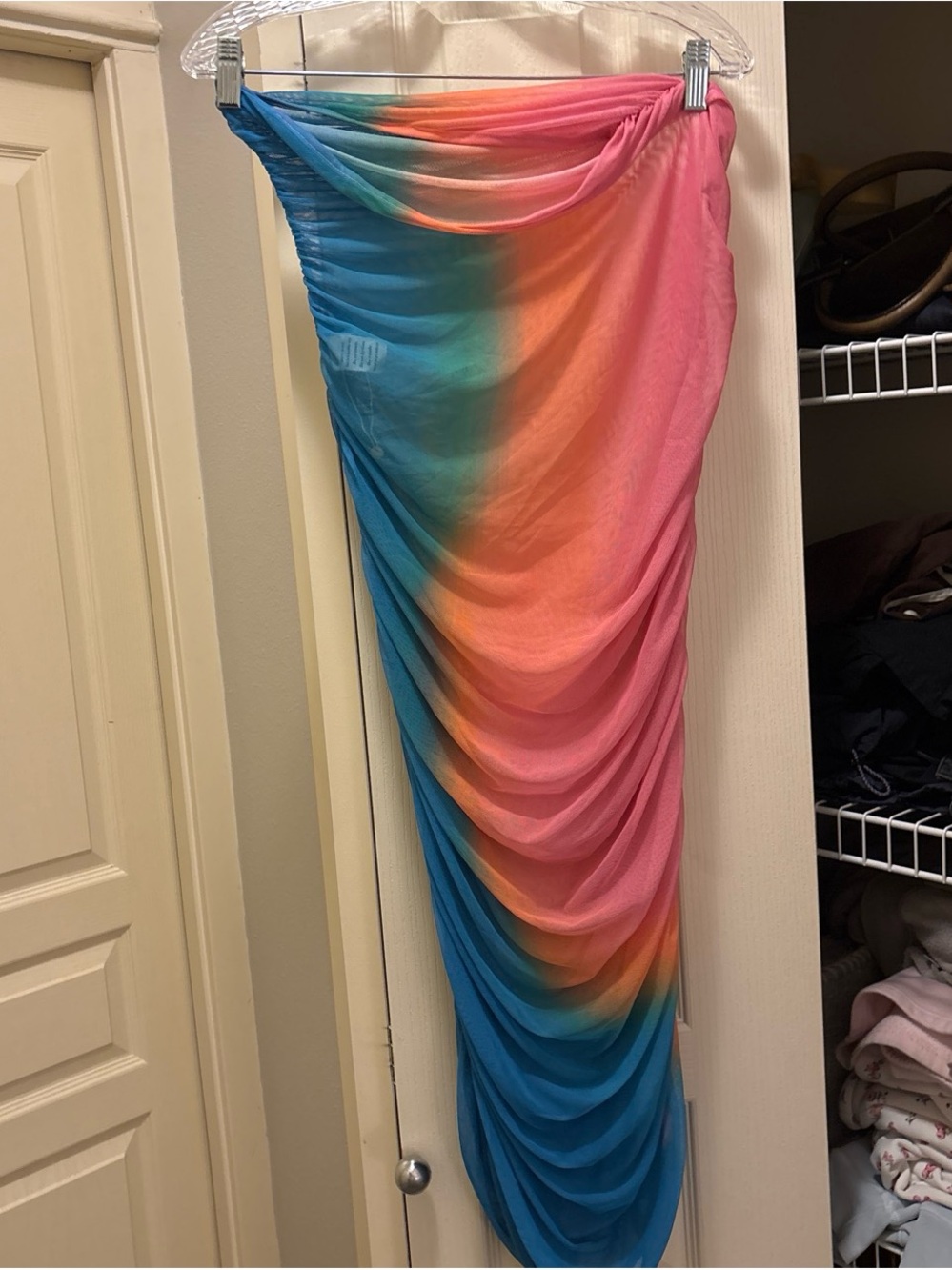 Baobab Collection Ombre Maxi Skirt - Pink, Coral, Teal, Blue